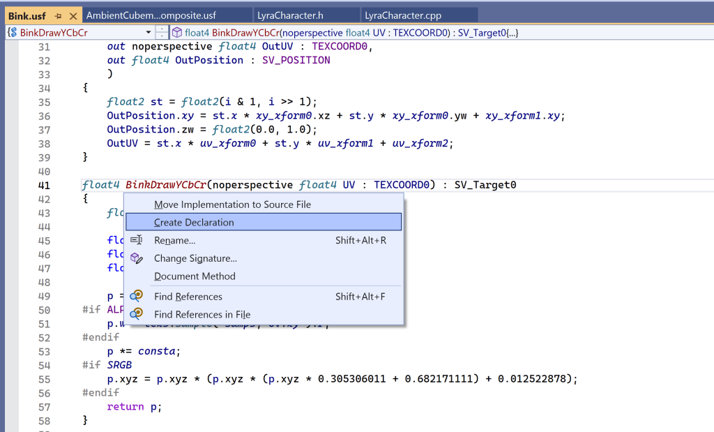 Visual Assist 2023.2 better Shader Support